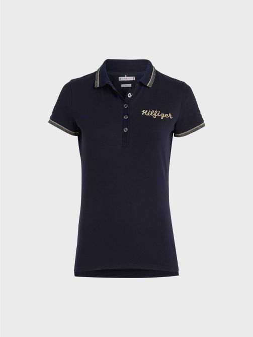 Embroidered Slim Fit Polo T-Shirt