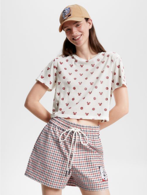 Disney x Tommy Polka Dot Cropped T-Shirt