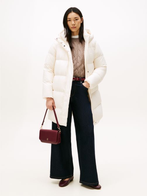 Water Repellent Down Hooded Coat