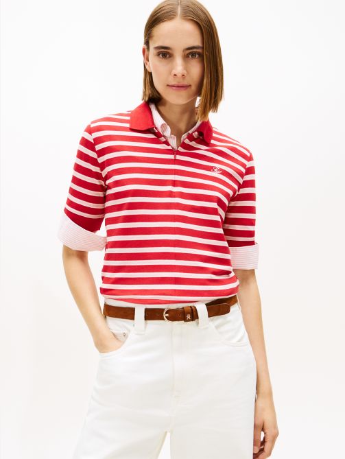 قميص بولو بيكيه بقصة عادية وسحاب