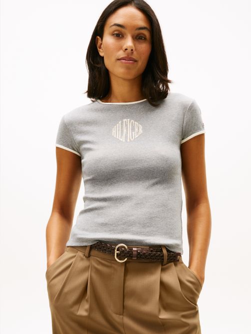 Logo Slim Ringer T-Shirt