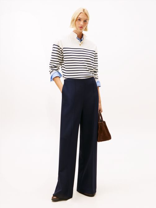 Relaxed Wide Leg Trousers