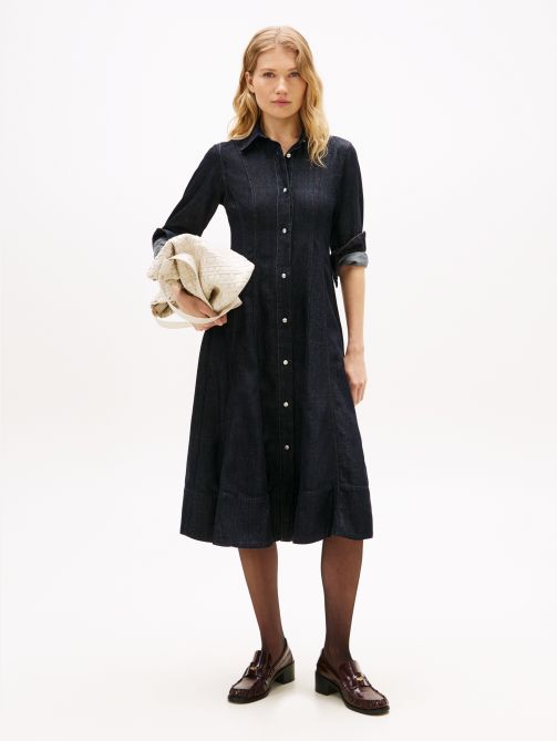 فستان قميص ميدي جينز