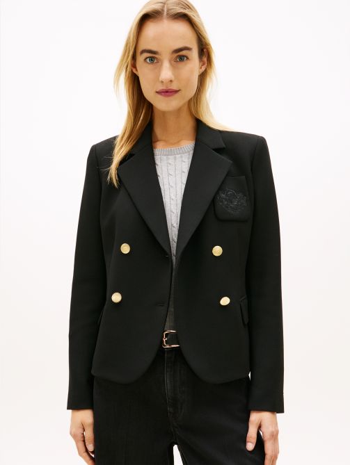 TH Crest Embroidery Slim Fit Blazer