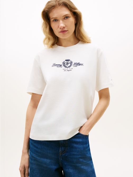 Crest Logo Embroidery Relaxed T-Shirt
