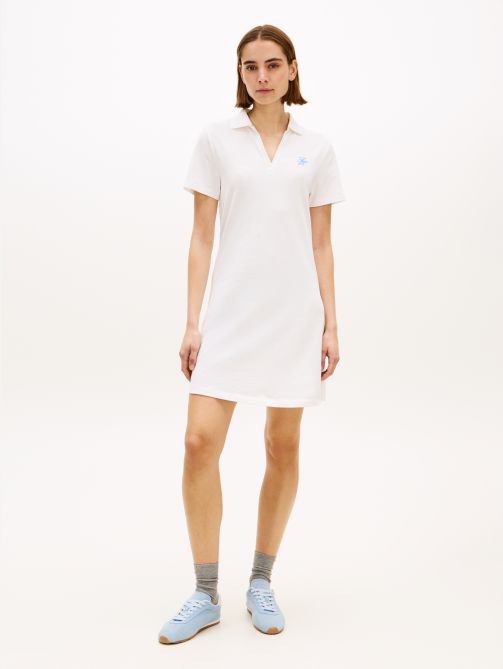 1985 Logo Embroidery Mini Polo Dress