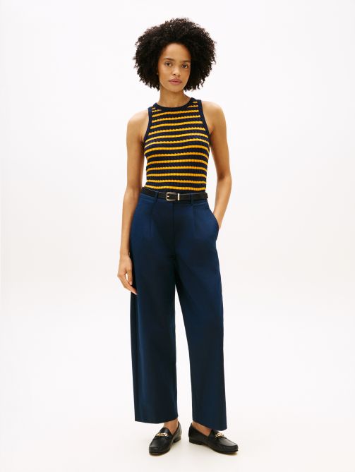Barrel Leg Mid Rise Chinos