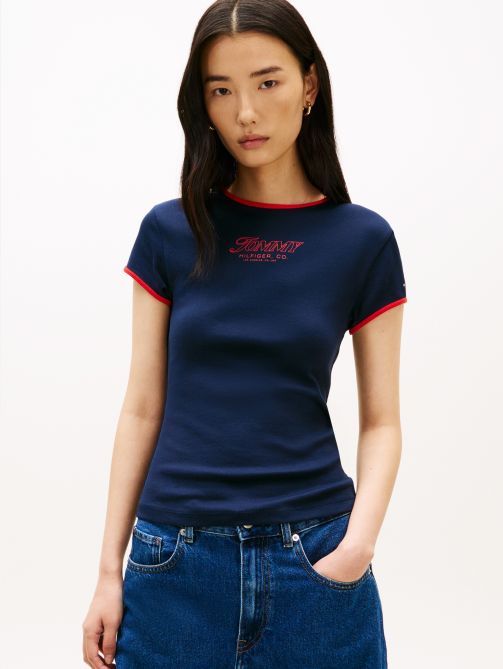 Logo Graphic Slim Ringer T-Shirt