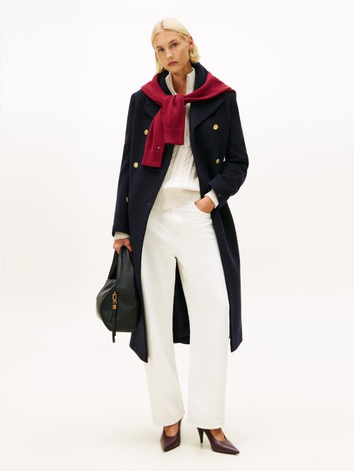 Mid Rise Tapered Barrel Leg White Jeans