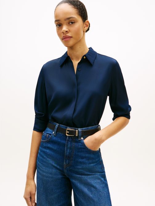 Regular Fit Gold-Tone Button Shirt