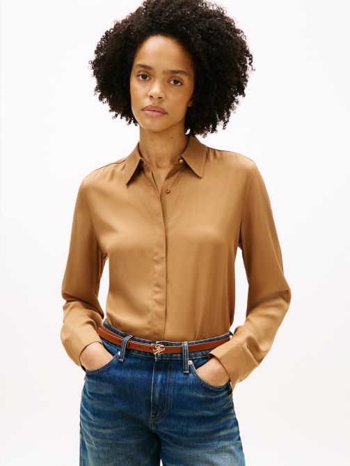 Regular Fit Gold-Tone Button Shirt