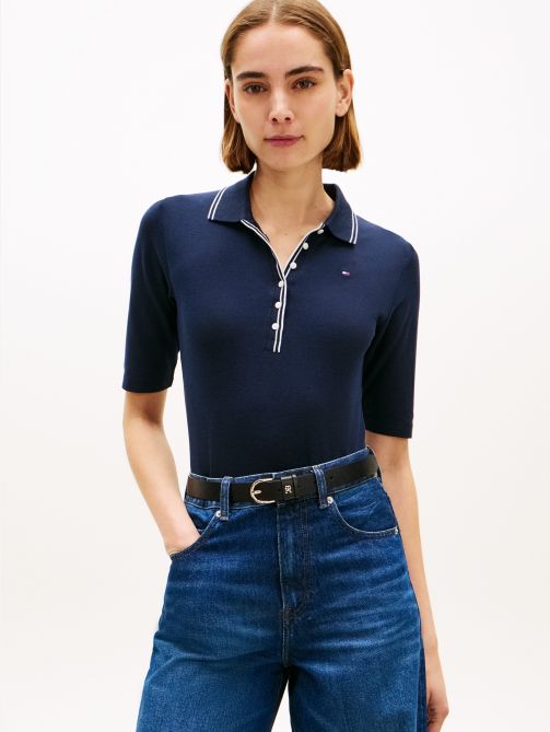 Slim Fit Tipped Half Sleeve Polo Shirt