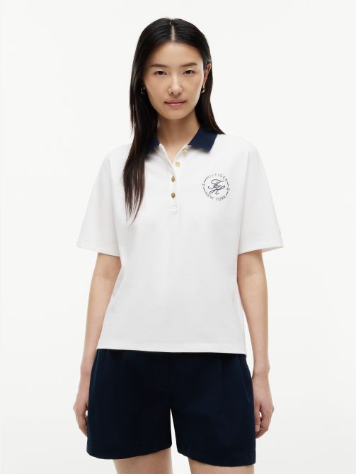 Regular Fit Gold-Tone Button Polo Shirt