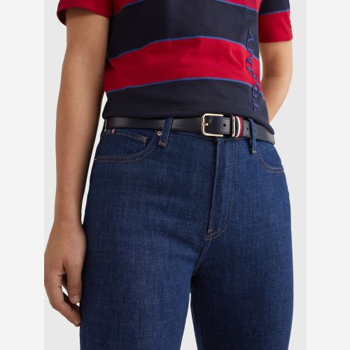 Tommy Badge Gathered Denim Shirt Dress 