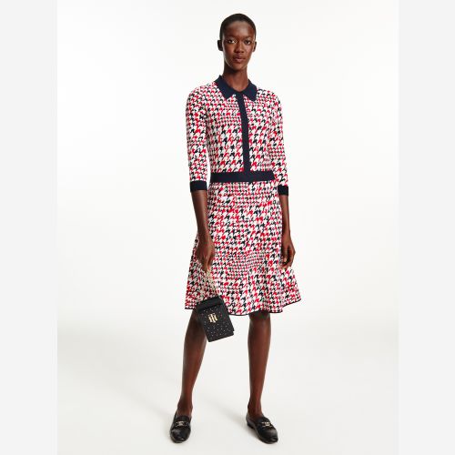 Tommy Badge Gathered Denim Shirt Dress 