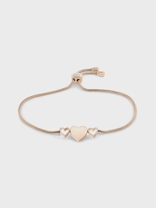 Carnation Gold-Tone Heart Bracelet