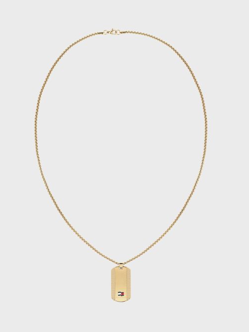 Gold-Plated Dog Tag Necklace