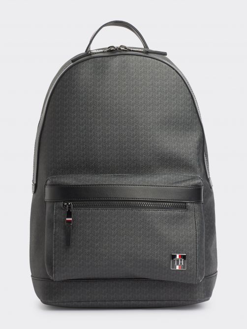 حقيبة ظهر من قماش الكانفاس بأحرف شعار تومي هيلفيغر