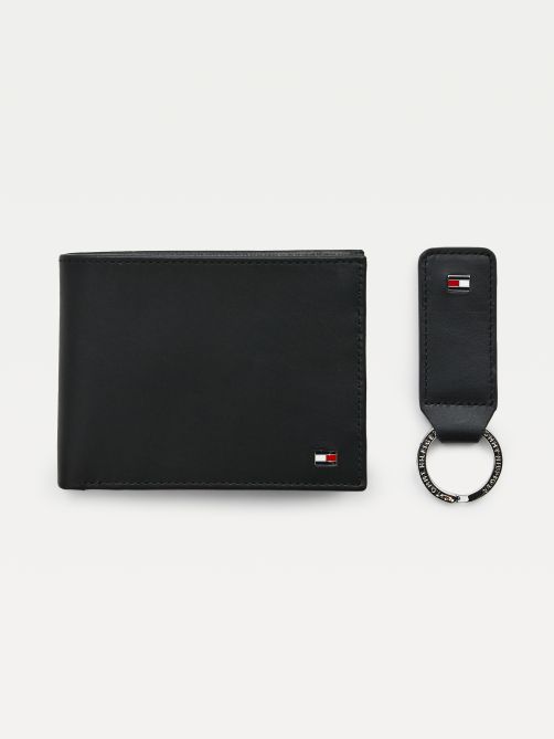 Leather Wallet and Key Fob Gift Set