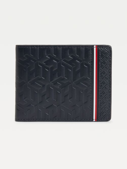 Signature Embossed Monogram Leather Card Wallet