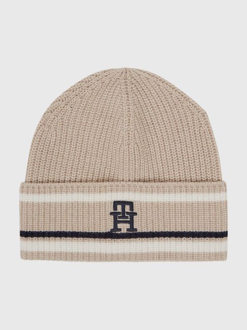 TH Monogram Stripe Cuff Beanie