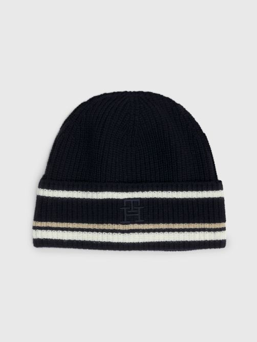 TH Monogram Stripe Cuff Beanie