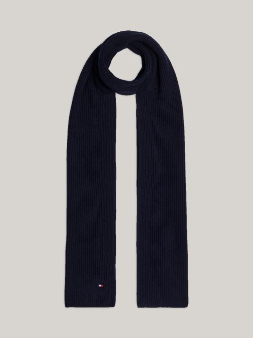 Hilfiger Flag Embroidery Scarf with Cashmere