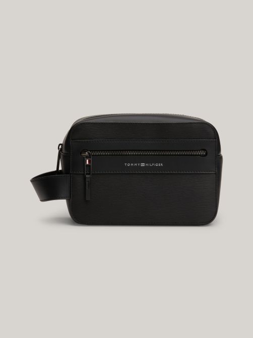 Premium Business Leather Washbag | Tommy Hilfiger