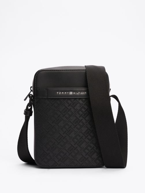 TH Monogram Textured Reporter Bag