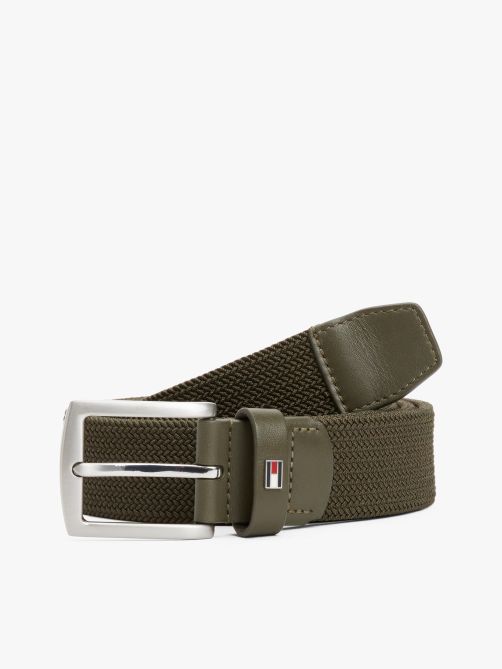 Square Buckle Textured Belt