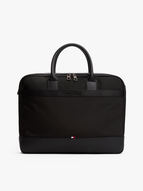 Metal Logo Travel Crossbody Laptop Bag