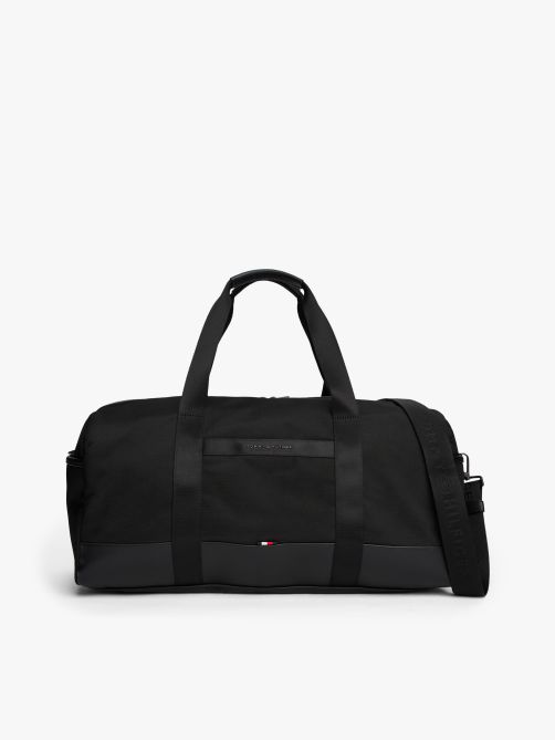 Metal Logo Travel Crossbody Duffel Bag