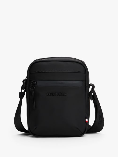 Textured Logo Crossbody Reporter Bag
