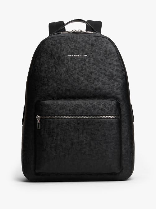TH Business Leather Double Zip Backpack