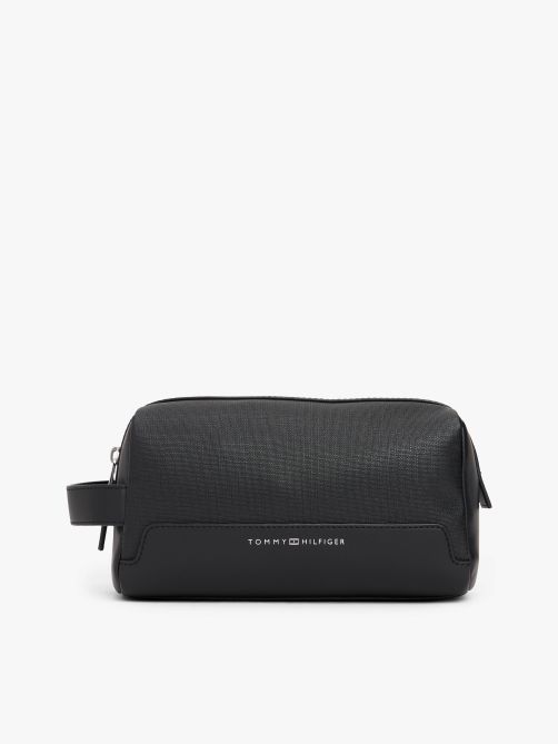 Modern Metallic Logo Textured Washbag