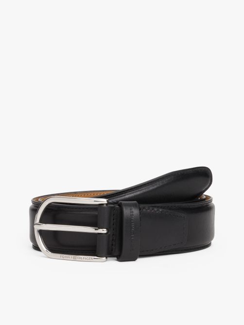 TH Business Monogram Leather Belt