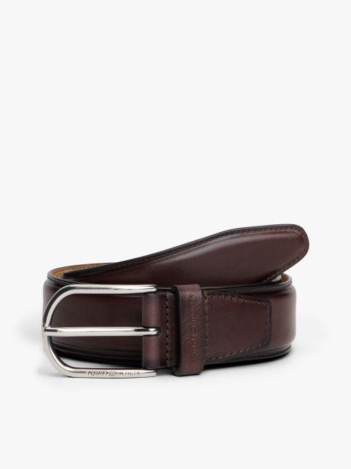 TH Business Monogram Leather Belt
