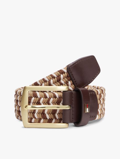 Denton Rectangular Buckle Braided Elastic Belt