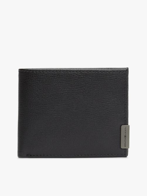 Logo Bifold Leather Credit Card Wallet