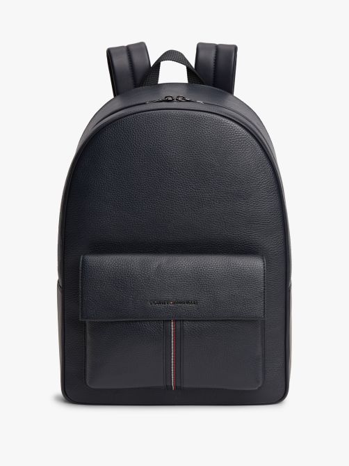 حقيبة ظهر مقببة بنقشة محببة مع جيب وغطاء