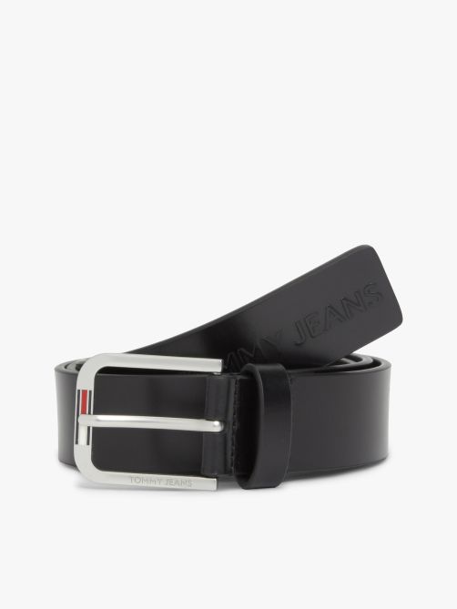 حزام جلدي مزين بشعار بارز