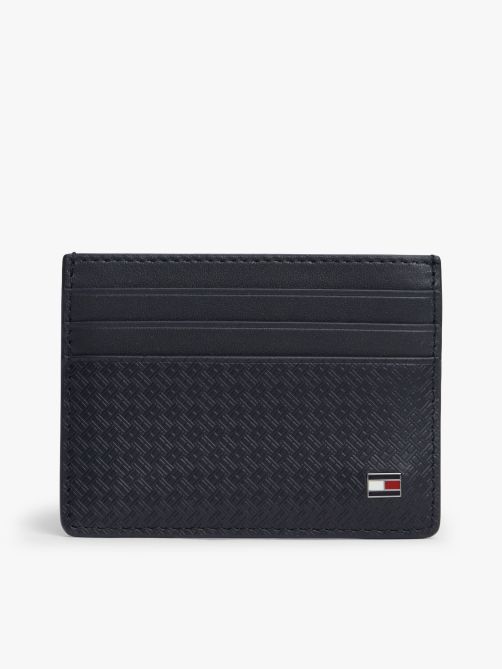 Embossed Flag Leather Credit Card Holder