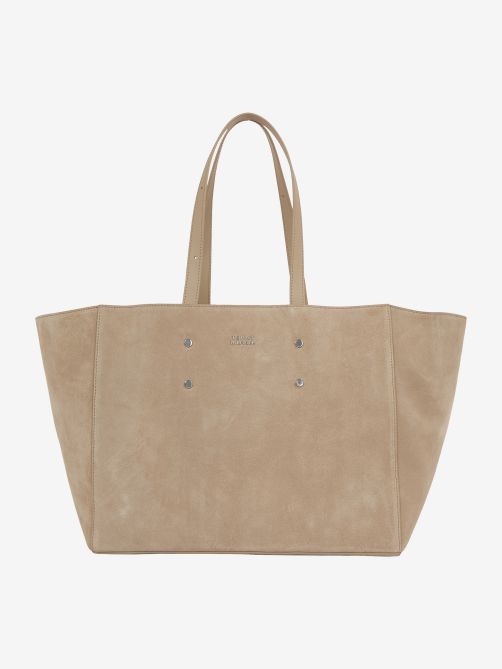 Relaxed Suede Logo Tote