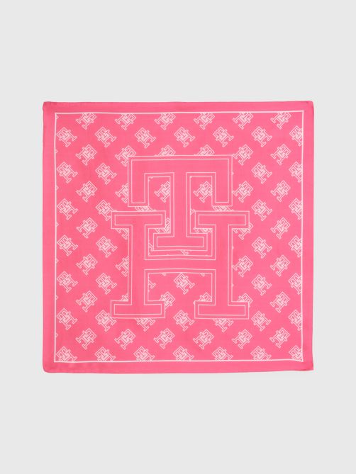 Oversized Monogram Silk Bandana Scarf