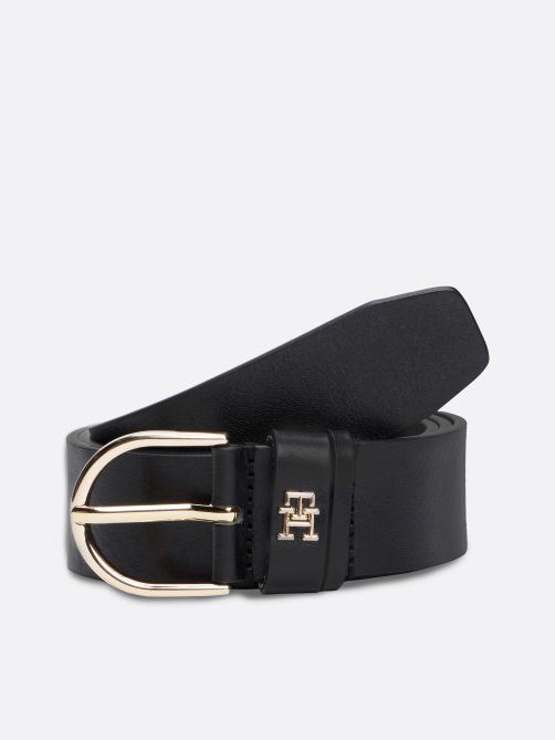 حزام جلدي بمثبت مزدوج