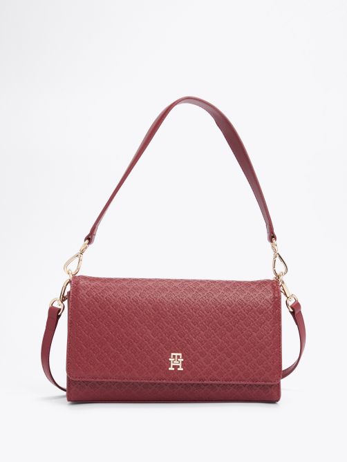 TH Monogram Debossed Shoulder Bag