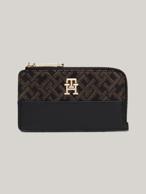 TH Monogram Jacquard Slim Wallet