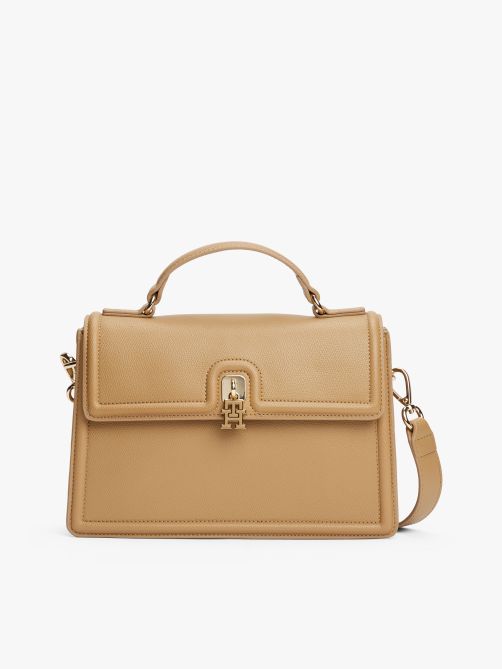 Turn Lock Crossbody Satchel