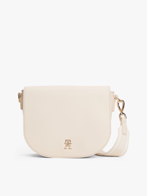 Logo Strap Crossbody Saddle Bag
