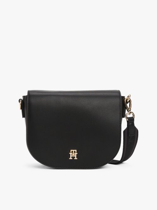 Logo Strap Crossbody Saddle Bag